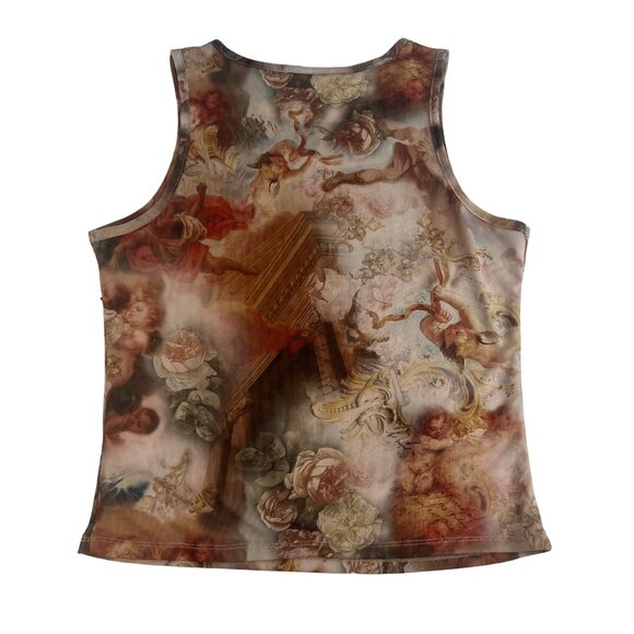 No Boundaries Sleeveless Tank Top Shirt Womens Large Angel Print New - Picture 3 of 11